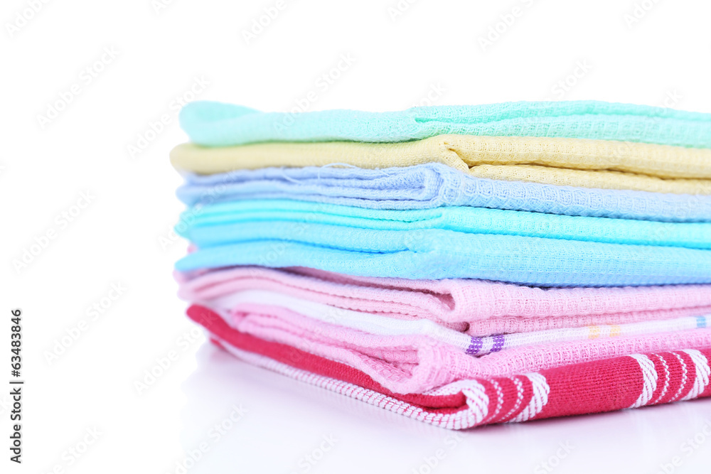 Kitchen towels isolated on white Kitchen towels isolated on white