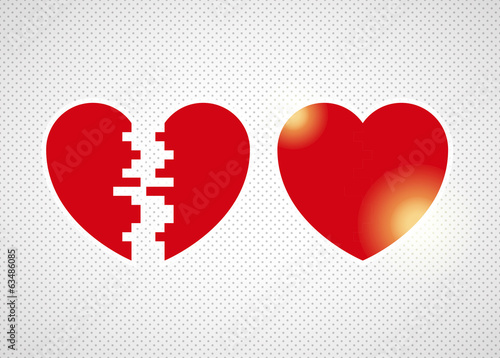 Two halves of one heart