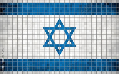 Abstract Mosaic flag of Israel