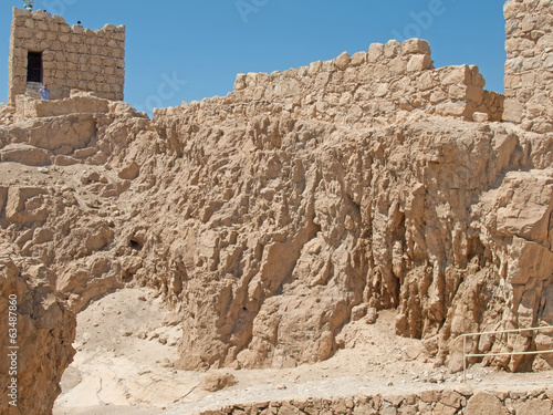 Ruins of Herods castle in fortress Masada  Israel