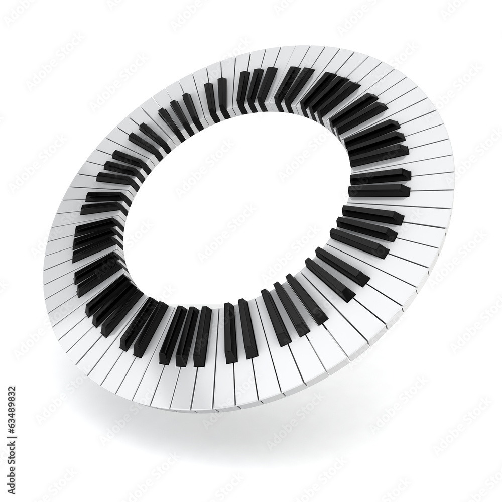 Naklejka premium Piano circle