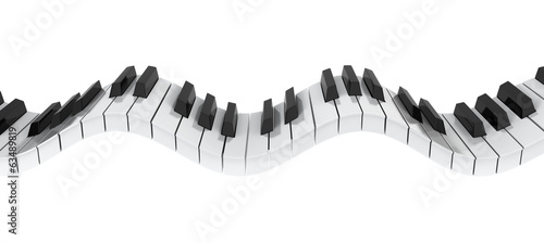 Piano keyboard wave
