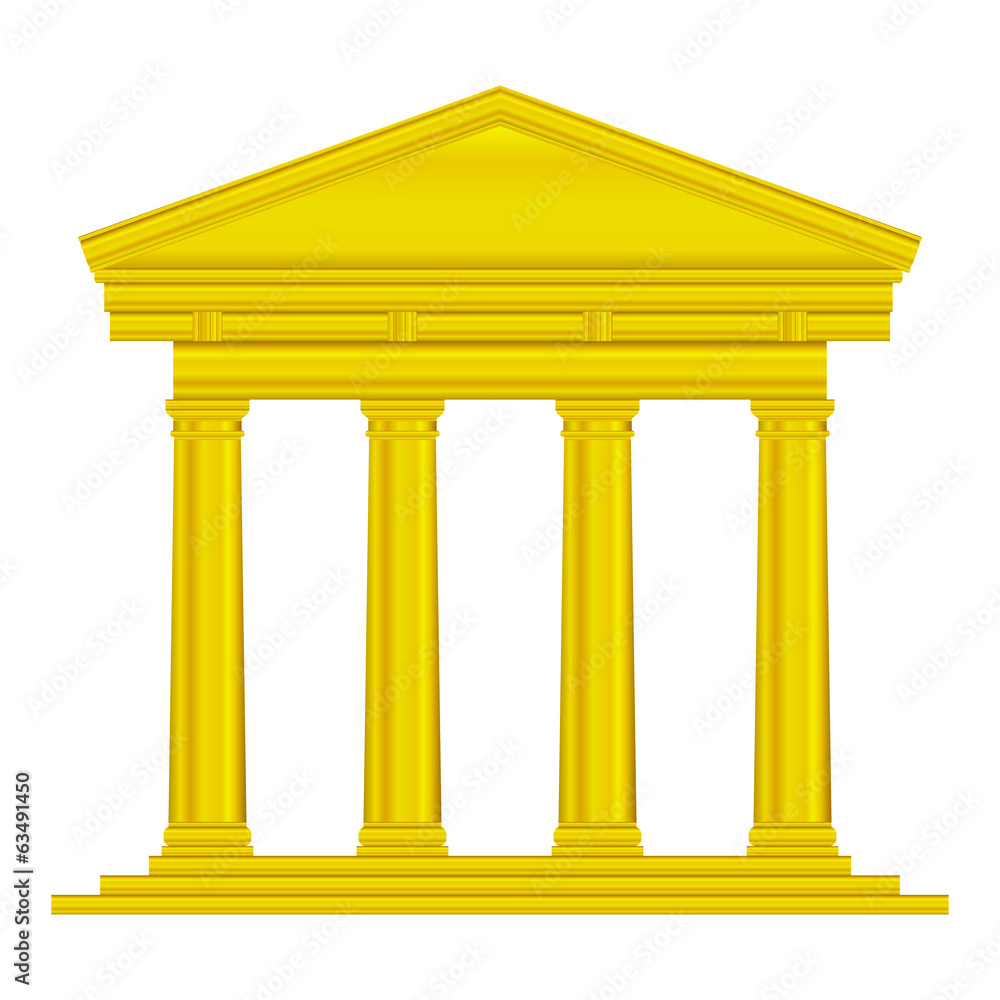 Obraz premium Gold tuscan temple