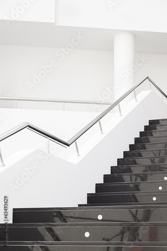 Black marble stairs