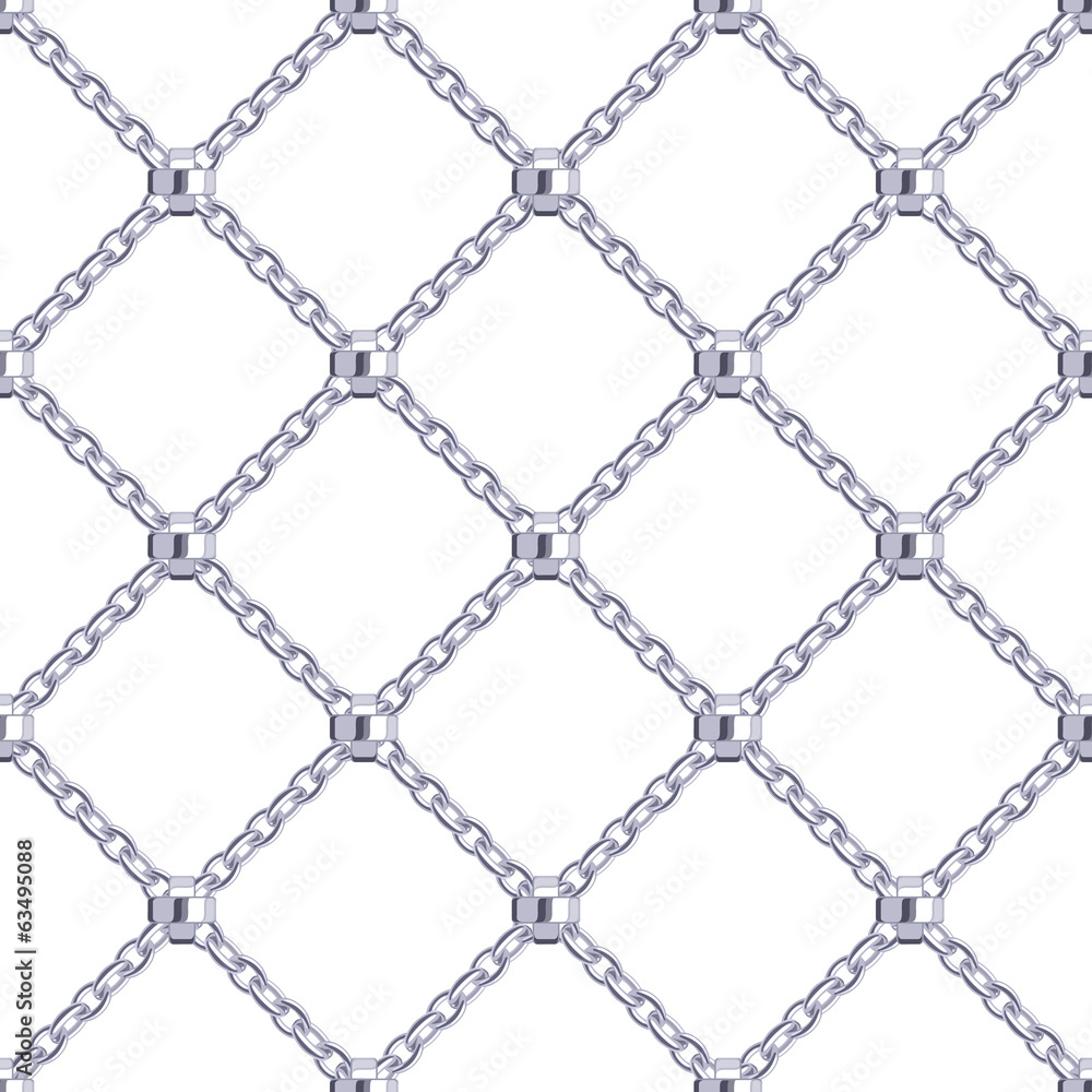 Seamless pattern with crossed steel chains. Seamless pattern with crossed steel chains.