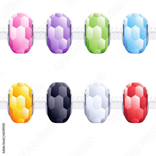 Assorted charm glass cut beads for necklace or bracelet.