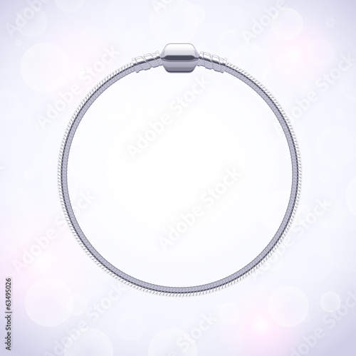 Basic silver metallic bracelet.