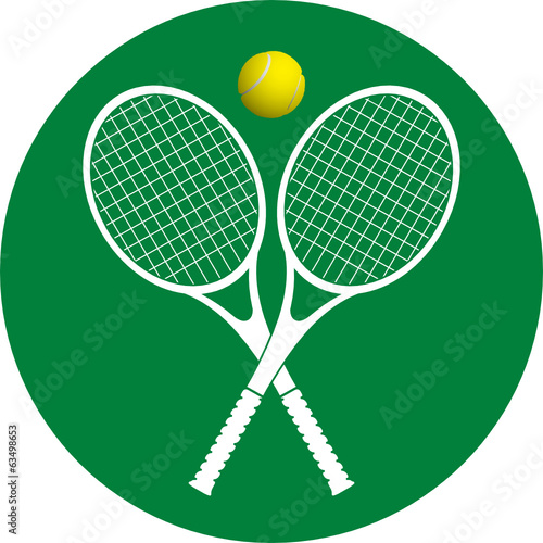 tennis rackets and ball