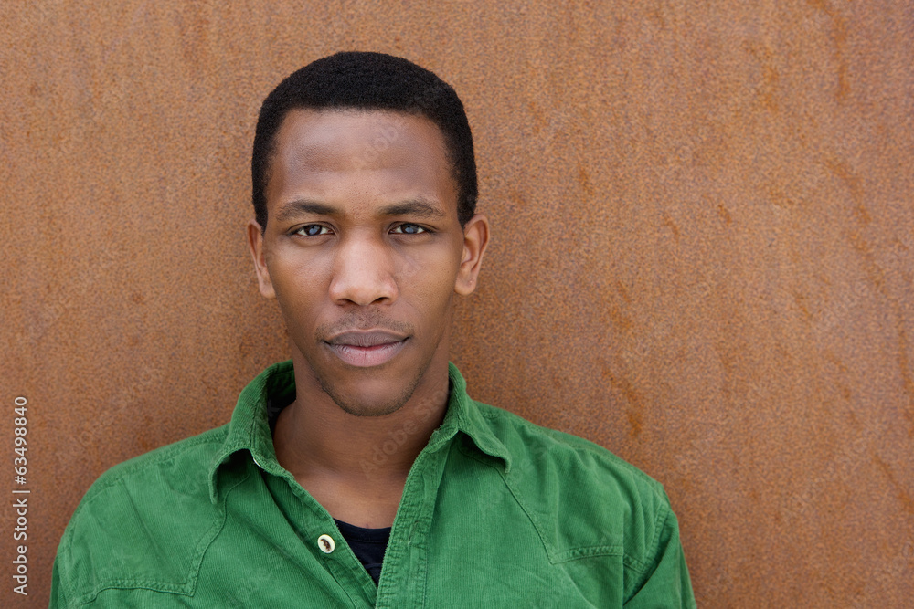 Black man with serious expression Black man with serious expression