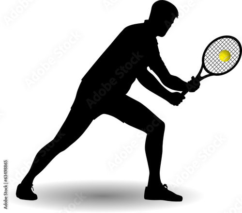 Tennis player silhouette