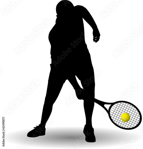 Tennis player silhouette