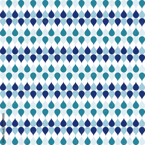 Seamless geometric pattern with drops in sea tints