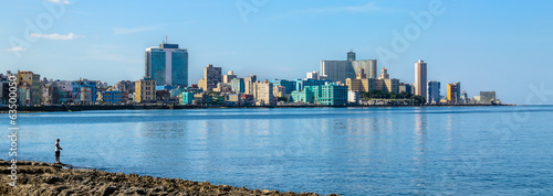 Havana Malecon - Centre and Vedado. Panorama of Havana's. © A.Jedynak