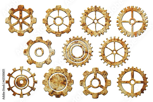 Set of Rusty Gears