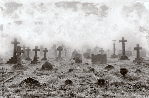 Fotografia Vintage Cemetery Background