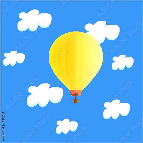 Air balloon in the clouds