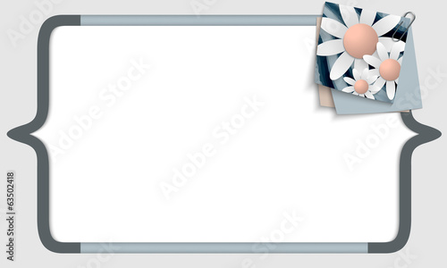 vector frame for any text with square brackets and flowers