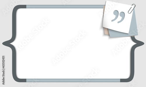 vector frame for any text with square brackets and quotation mar