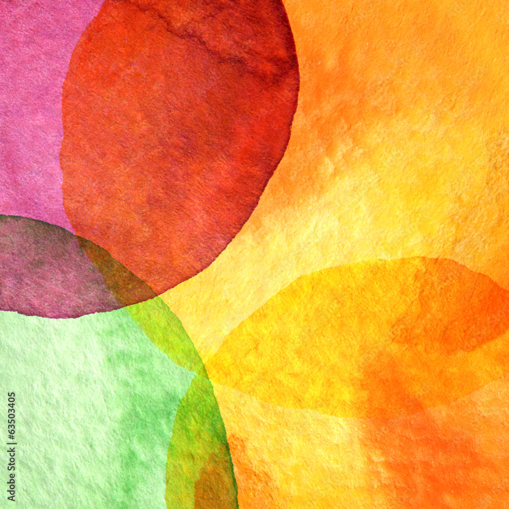 Obraz premium Abstract watercolor circle painted background