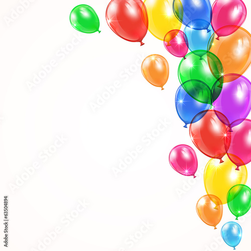 Background with shiny balloons