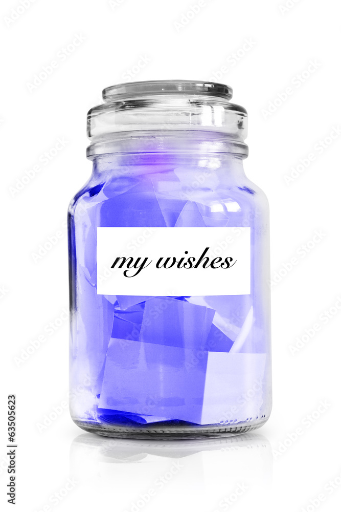 Paper notes with wishes isolated on whiteStock Photo: Paper notes with wishes isolated on whiteStock Photo: