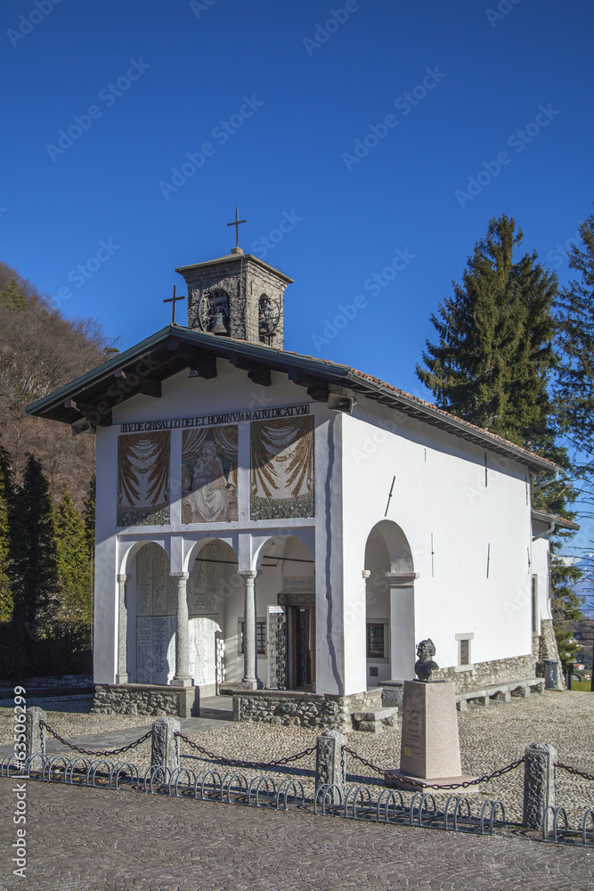 Fototapeta premium Ghisallo: sanctuary dedicated Madonna Protectress of cyclists