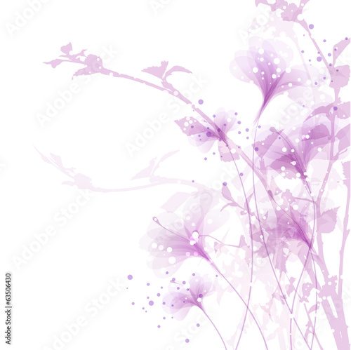 Vector background with flowers