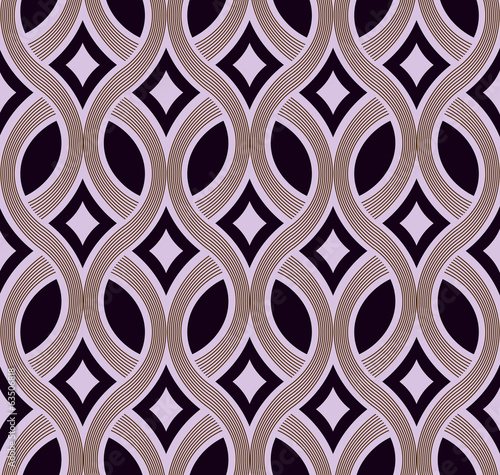 Abstract seamless plaiting lines vector wallpaper.