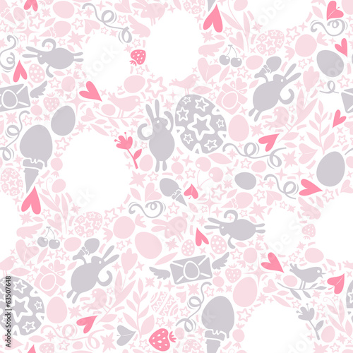 Easter Seamless Pattern in Pastel Shades