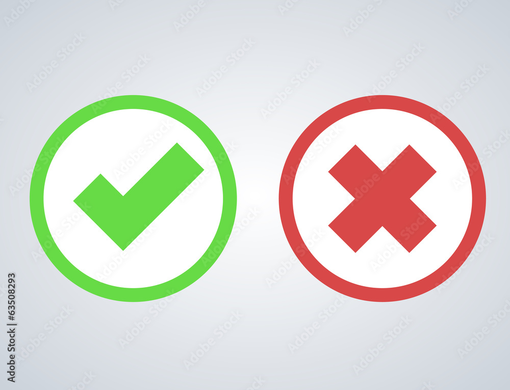 vector yes or ni cirdle icons on gray vector yes or ni cirdle icons on gray