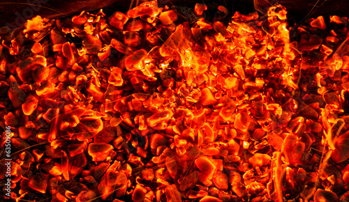 abstract background of burning coals