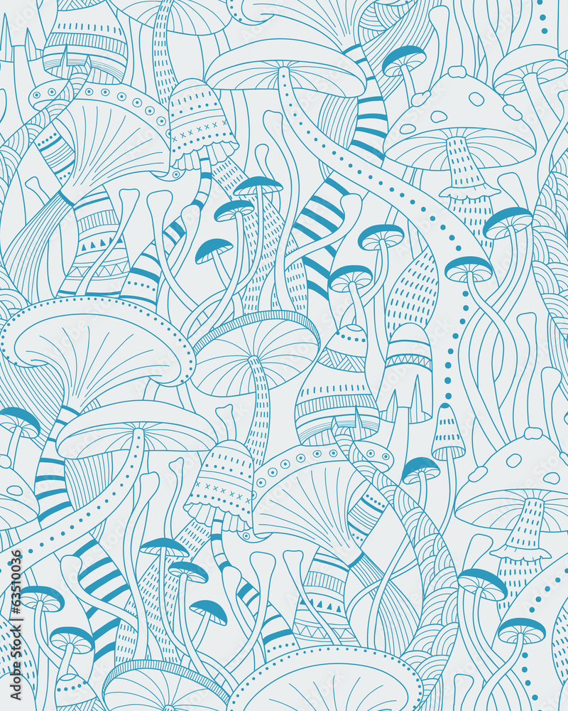 Mushrooms seamless pattern Mushrooms seamless pattern