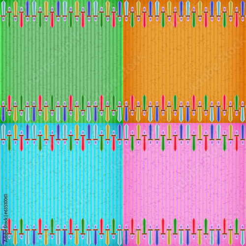 Colorful sword card board texture
