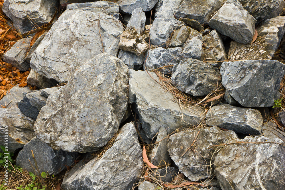stone pile with big stones