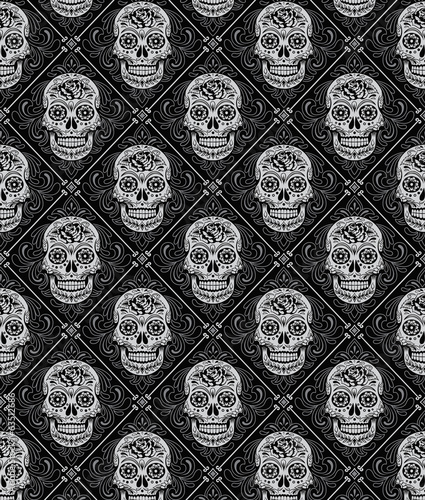 Day of the Dead Seamless Pattern