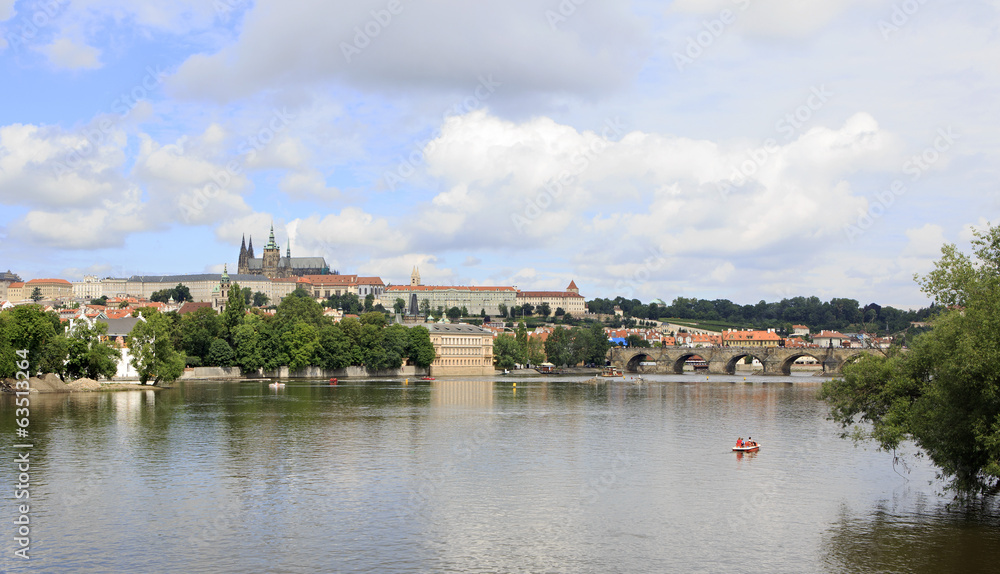 Charles Bridge and Prague Castle.