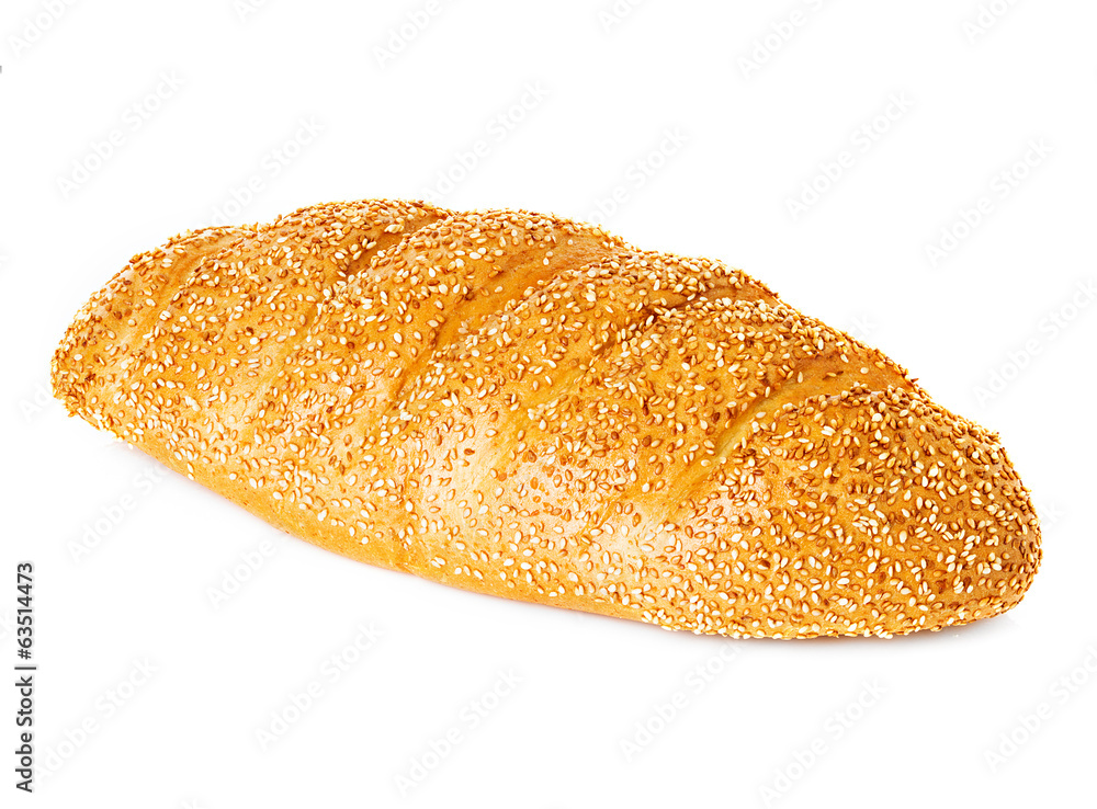 whole wheat bread, long loaf, isolated on white background whole wheat bread, long loaf, isolated on white background