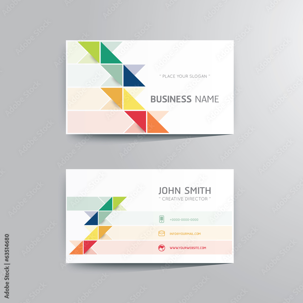 Vector modern creative business card template.