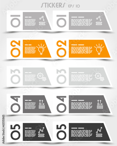 orange oblique modern stickers