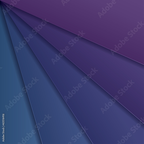 Abstract background with blue and purple paper layers