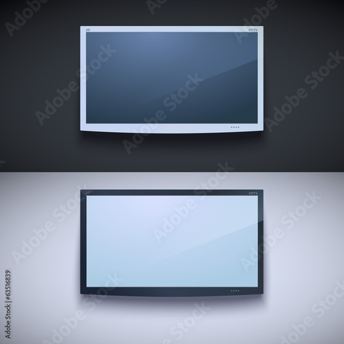 Led tv hanging on the wall