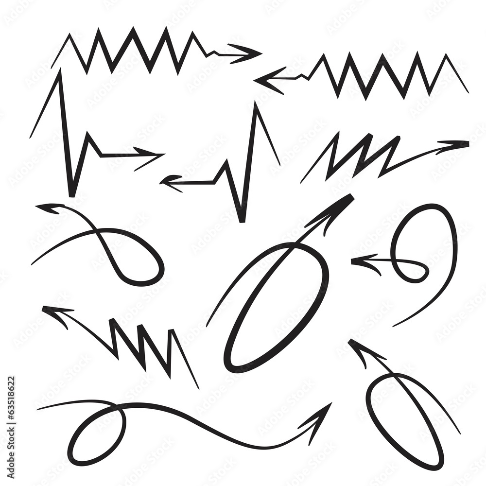 Obraz premium sketch arrows, comic arrows