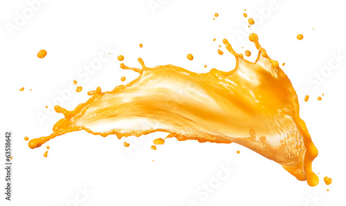 Canvastavla orange juice splash