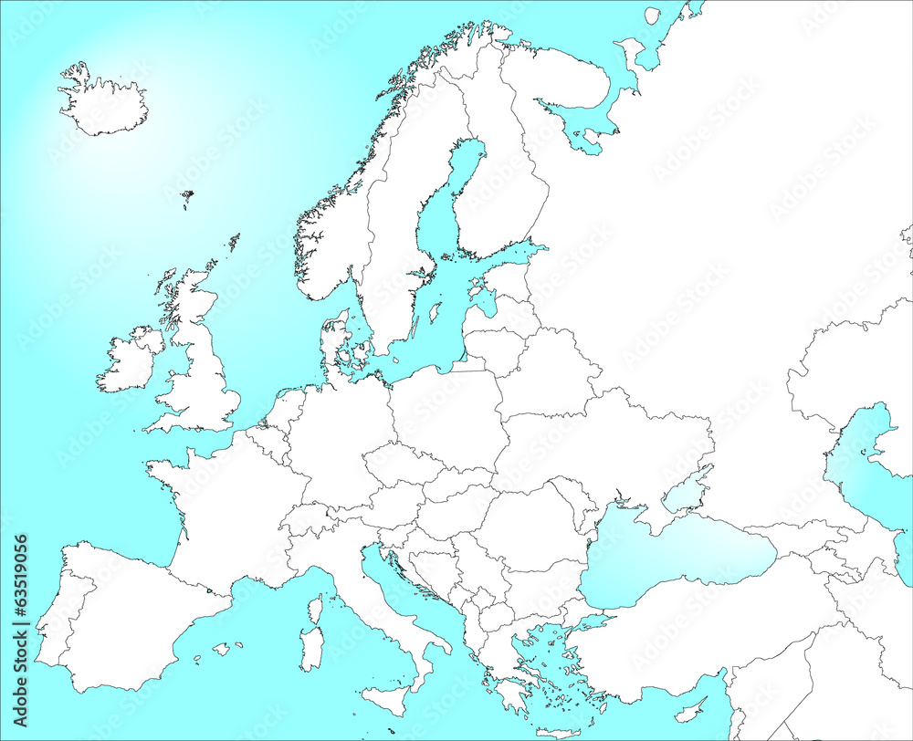 Blank map of Europe