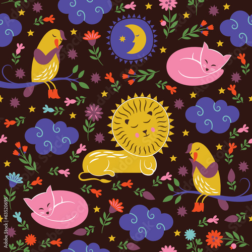 lullaby pattern  cute animals