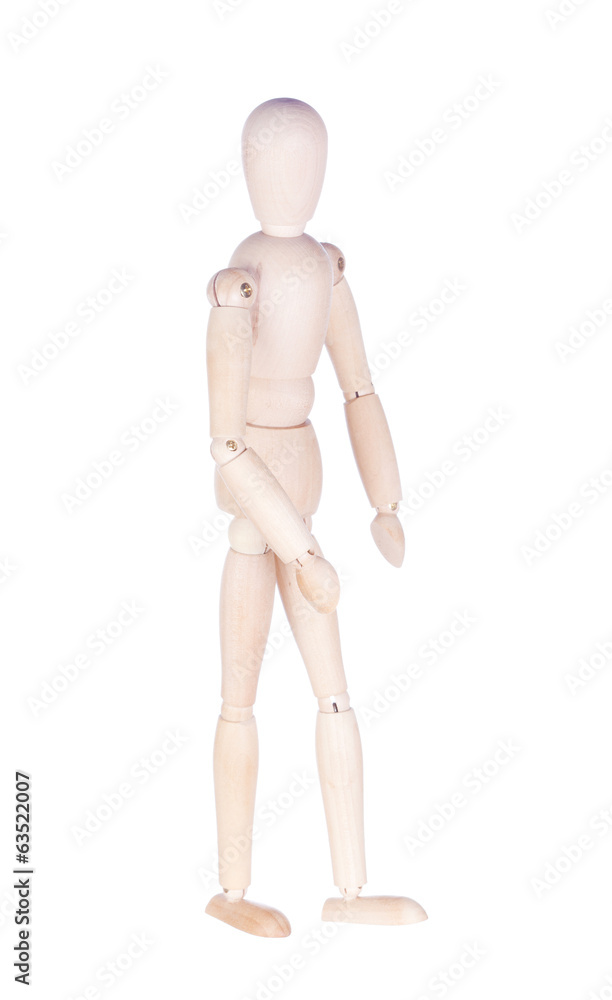 Wooden figure on a white background, it is isolated Wooden figure on a white background, it is isolated