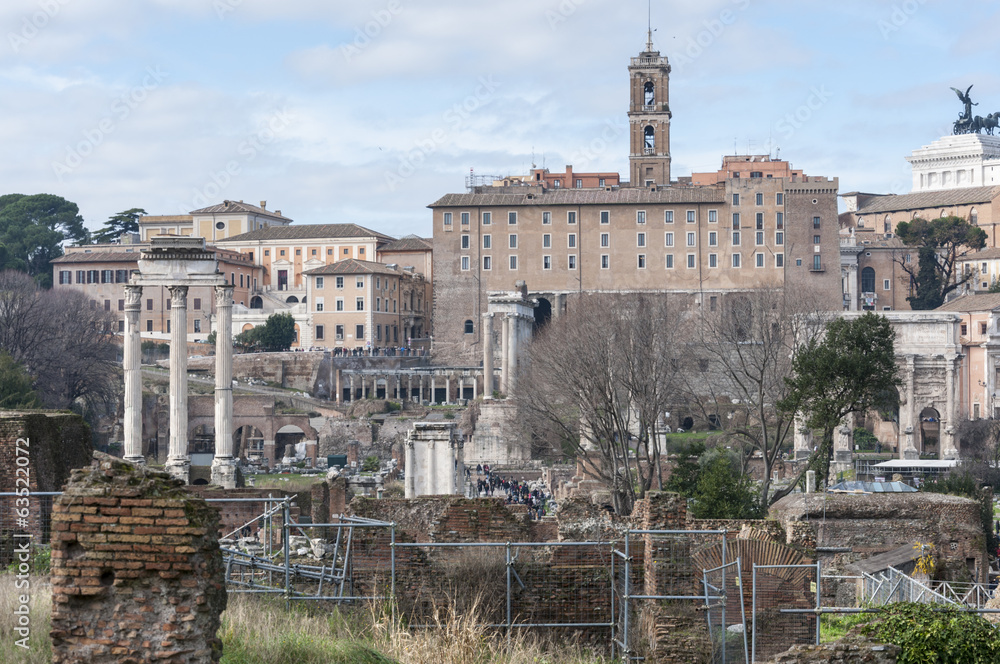 Views of Roman Forum, Rome Italy