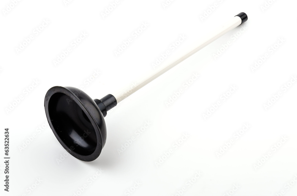 Plunger isolated white background Plunger isolated white background