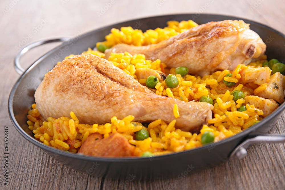 casserole with paella casserole with paella