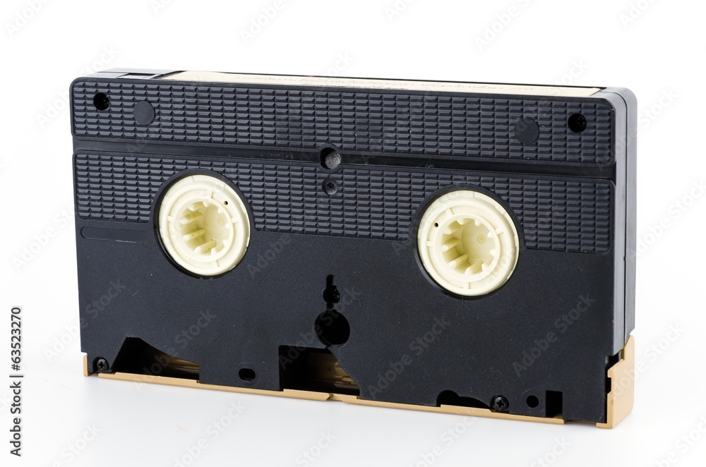 Old video tape isolated on white background Old video tape isolated on white background